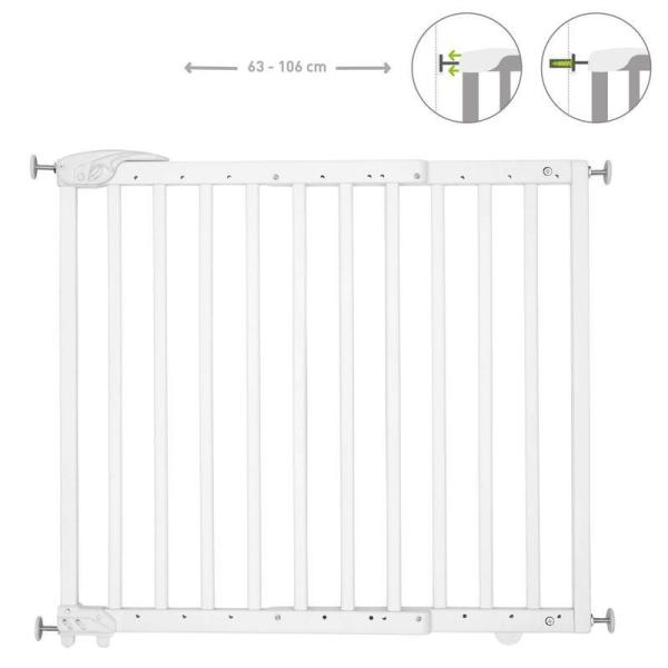 Badabulle ajtórács Deco Pop fa 63-106 cm fehér