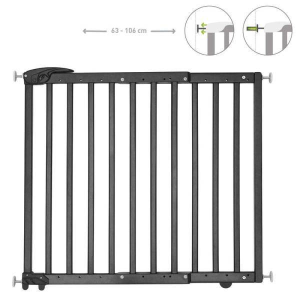Badabulle ajtórács Deco Pop fa 63-106 cm fekete