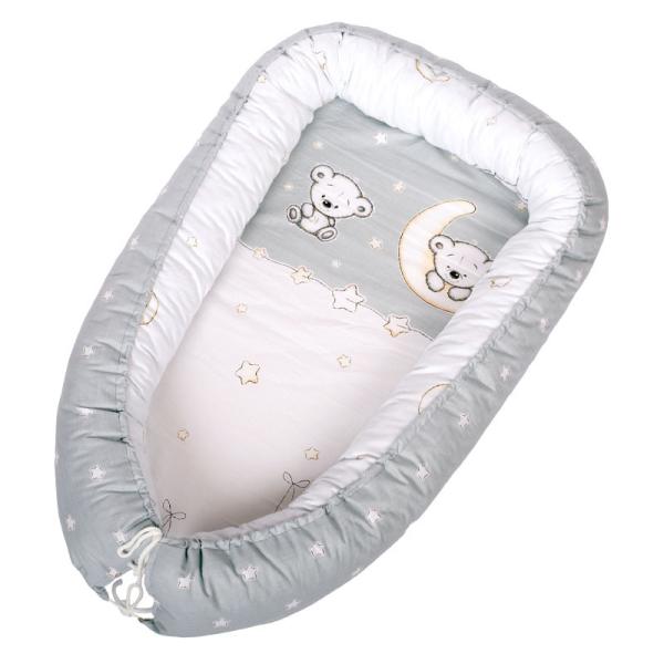 DOMBABY Babafészek  50x75cm  SZÜRKE CSILLAGOS