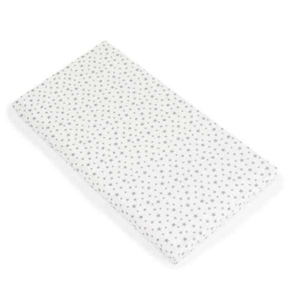 CLASSICO szivacsmatrac 9cm 120x60cm textil huzat FEHÉR csillagos