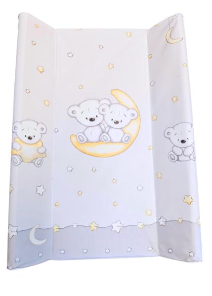 DOMBABY Pelenkázó lap kemény  M70x50 cm Macis SZÜRKE