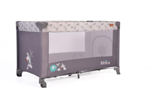 Cangaroo Africa 1 szintes utazóágy 14 kg-ig szürke