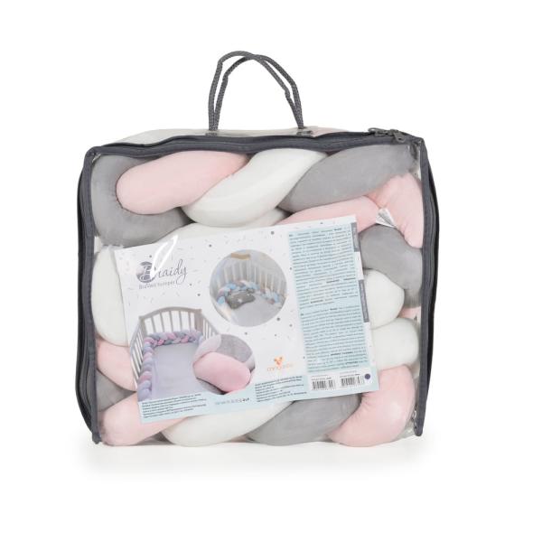 Cangaroo Braidy fonott fejvédő 180cm pink/szürke