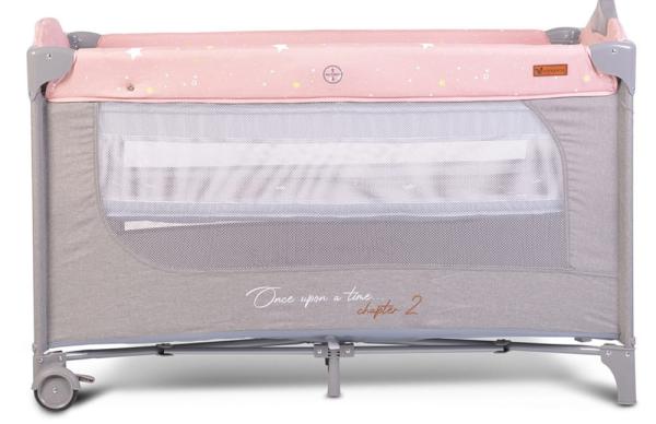 Cangaroo Once upon2 2 szint utazóágy zenélő forgó játékkal pink