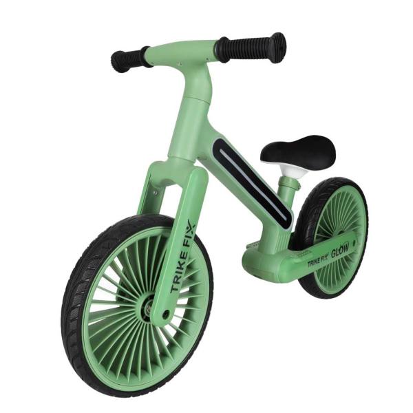 Trike Fix Glow futóbicikli LED világítással, zöld