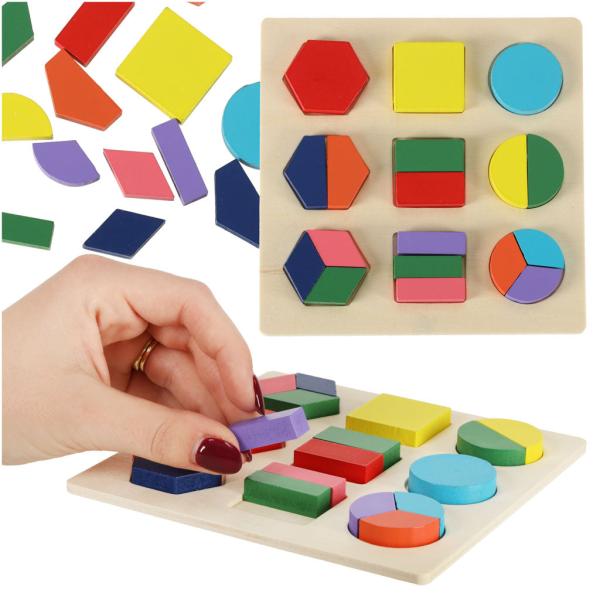 Fa geometriai formák-készségfejlesztő kirakó