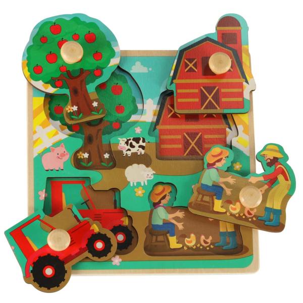 Farmos fa puzzle fogantyús elemekkel - Első farmom