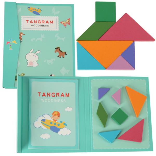 Mágneses formakirakó készlet - Tangram