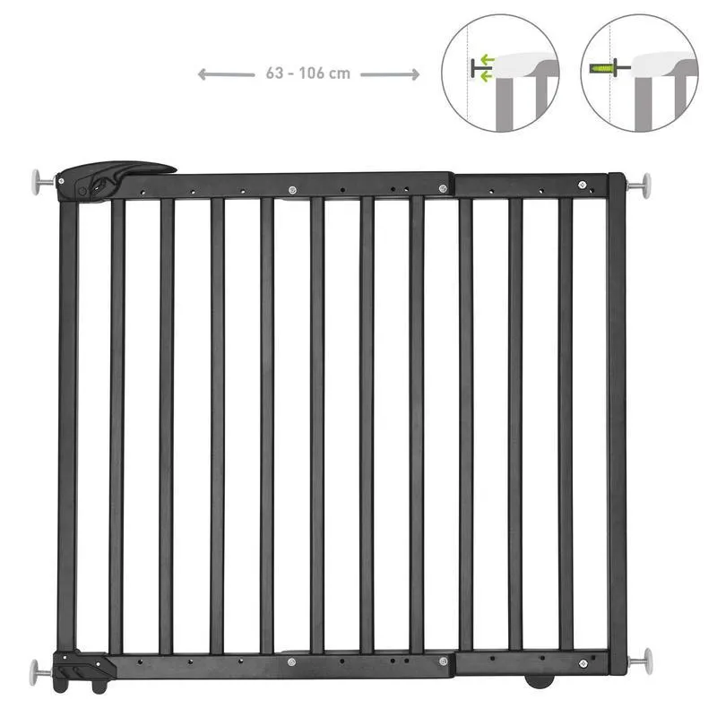 Badabulle ajtórács Deco Pop fa 63-106 cm fekete