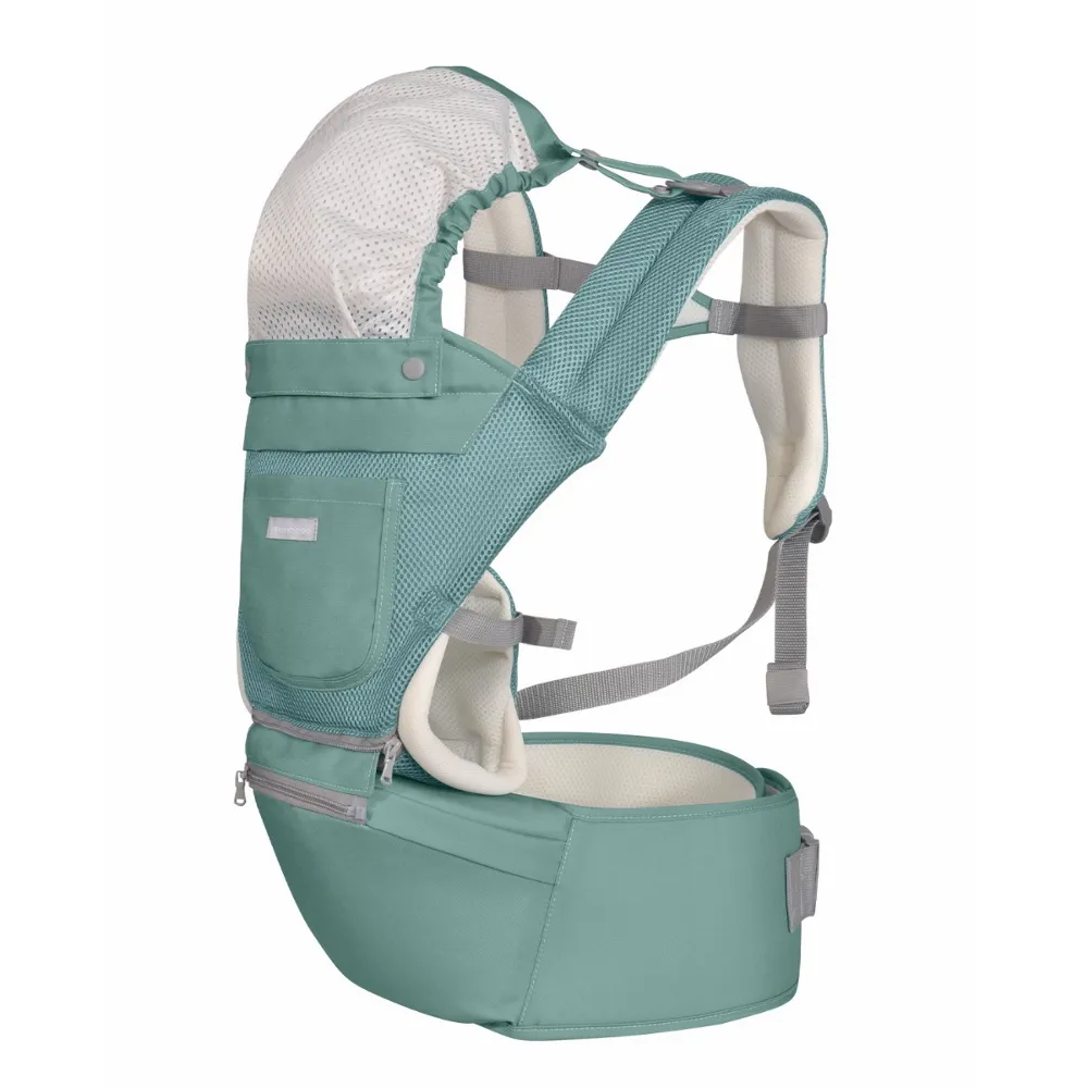 Kikkaboo kenguru 3in1 csípőüléses 5 hónapos kortól Chloe mesh menta