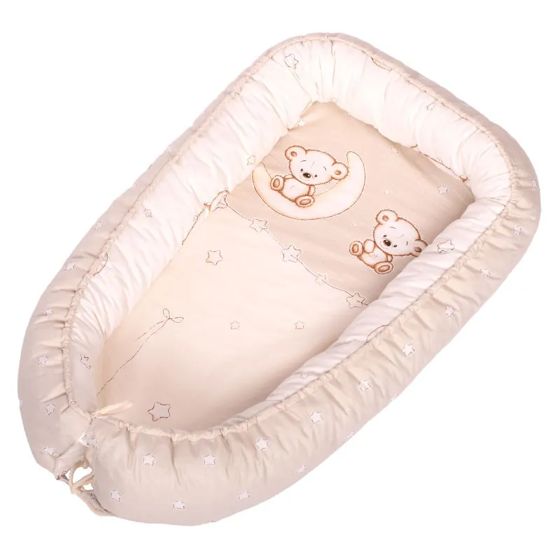 DOMBABY Babafészek 50x75cm BÉZS CSILLAGOS