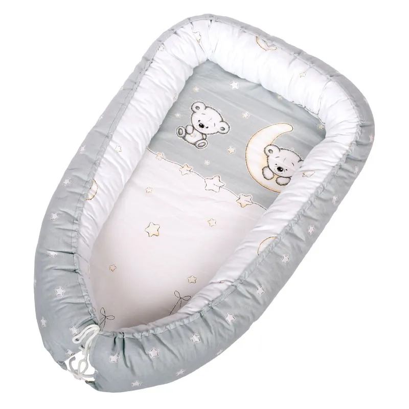 DOMBABY Babafészek 50x75cm SZÜRKE CSILLAGOS