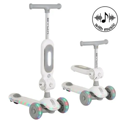 STREETPRO roller 2in1 üléssel, zenél, 30kg-ig SZÜRKE