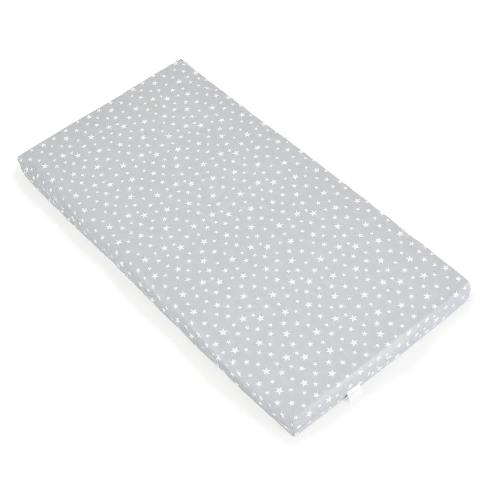 CLASSICO szivacsmatrac 9cm 120x60cm textil huzat SZÜRKE csillagos
