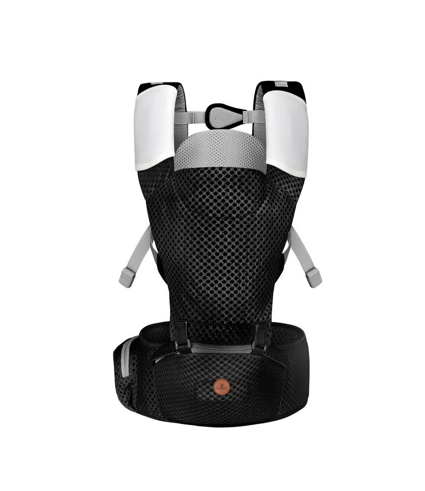 MISTRAL bébi hordozó 3 poziciós, ergonomikus, hálós FEKETE