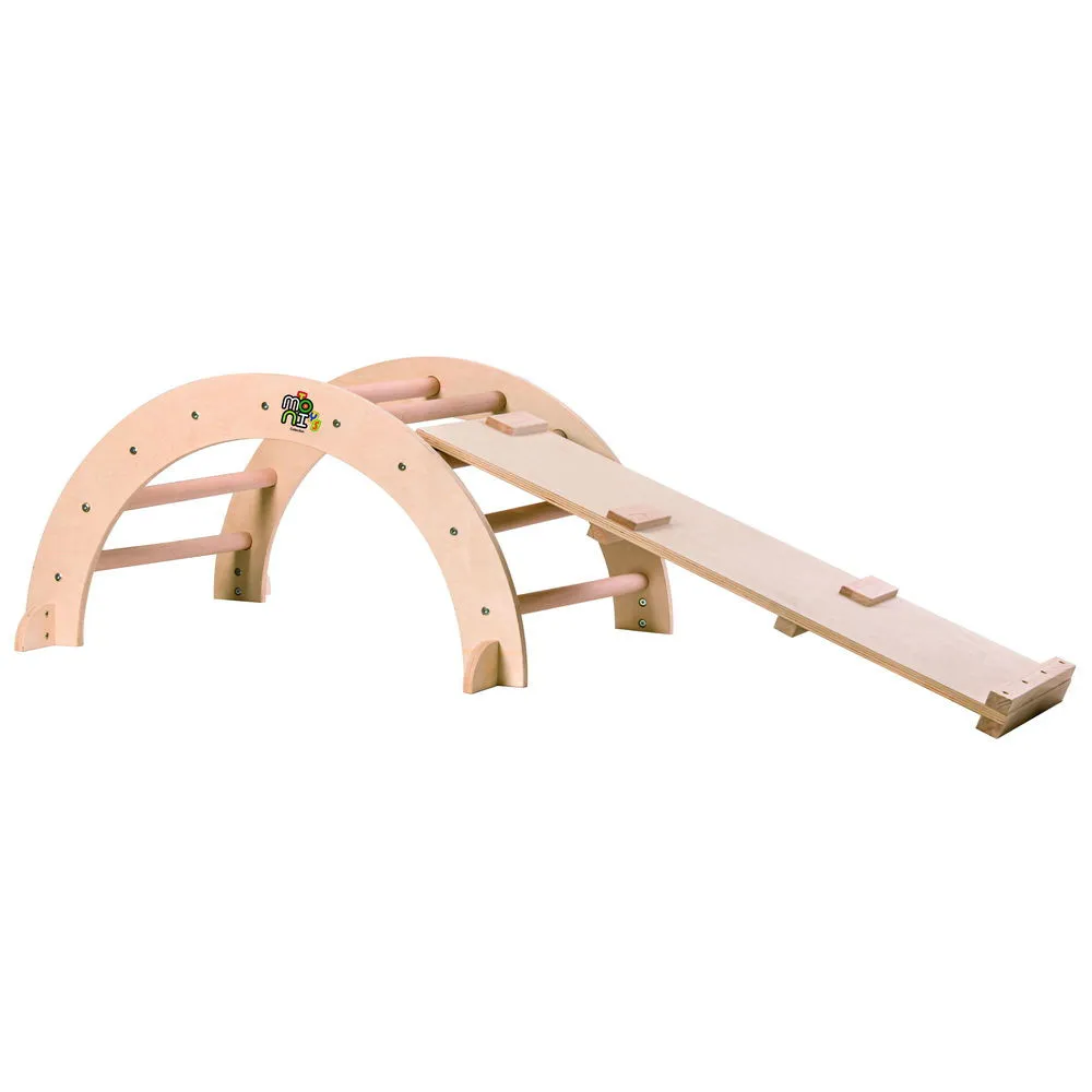 PIKLER fa MÁSZÓHÍD rámpával Montessori 79*40cm+92cm rámpa NATUR