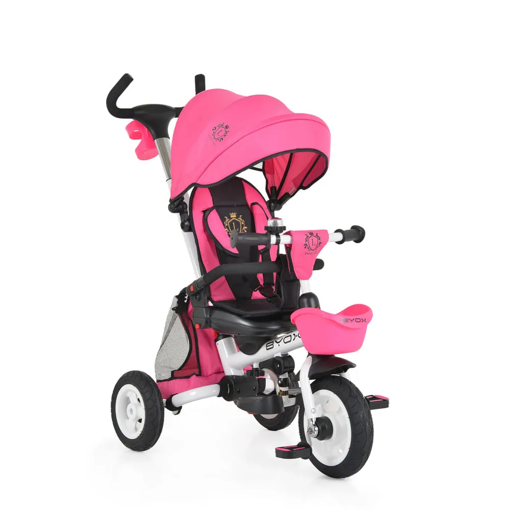 BYOX Flexy lux tricikli szülőkaros pink