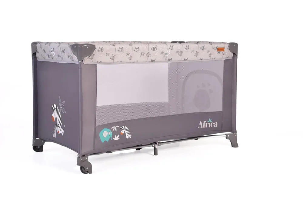 Cangaroo Africa 1 szintes utazóágy 14 kg-ig szürke