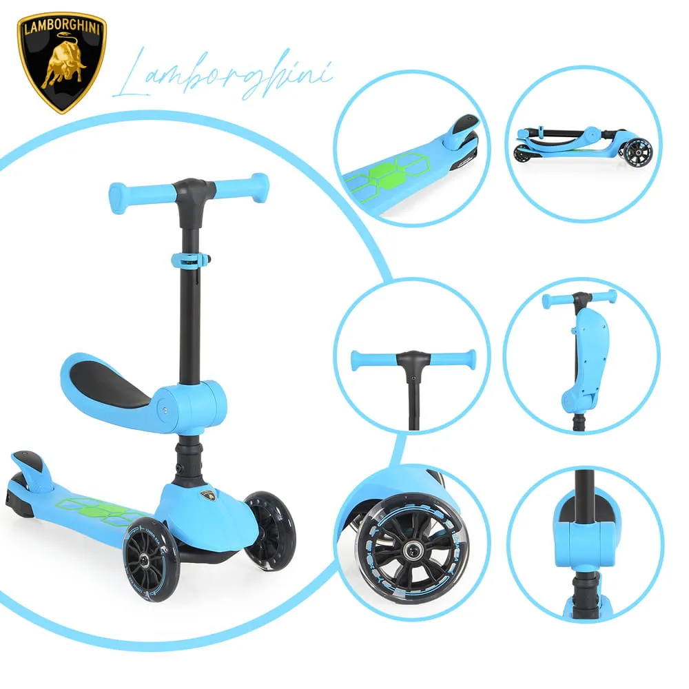 Lamborghini 2in1 ráülős roller, kék