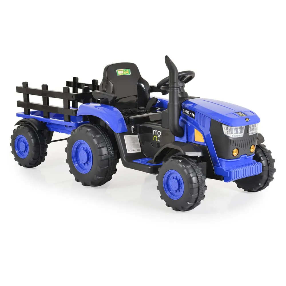 MONI BO Rancher elektromos traktor utánfutóval kék
